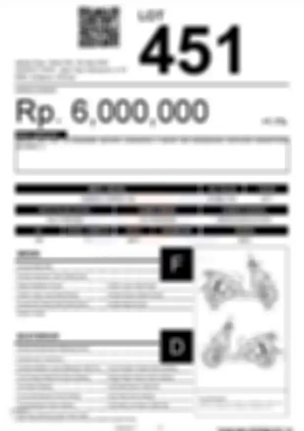 Keterangan lengkap motor murah Yamaha Aerox 2017 yang akan dilelang di situs jba.co.id.