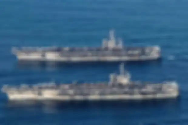 (ilustrasi) Kapal Induk Amerika di Laut China Selatan