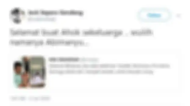 Sudjiwo Tedjo berikan ucapan untuk kelahiran anak pertama BTP dan Puput.