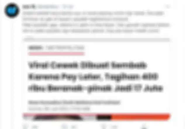 Unggahan tentang tagihan SpayLater yang membengkak