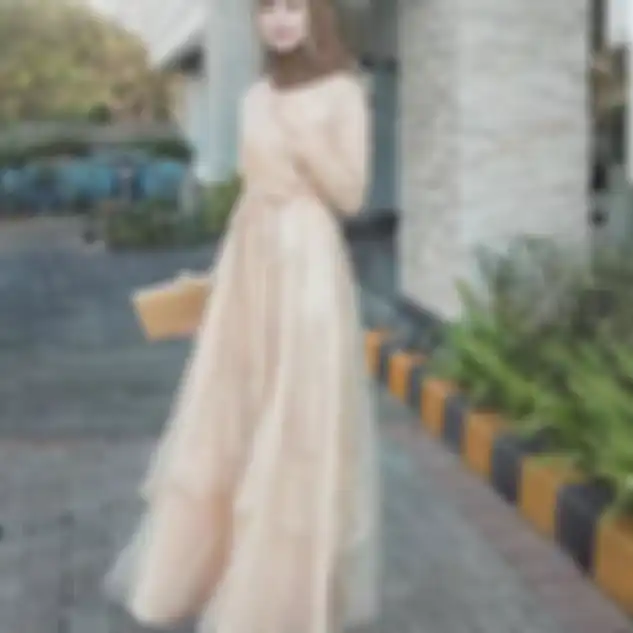 Jildan Dress Gamis Brukat Modern dari Alzena Fashion.