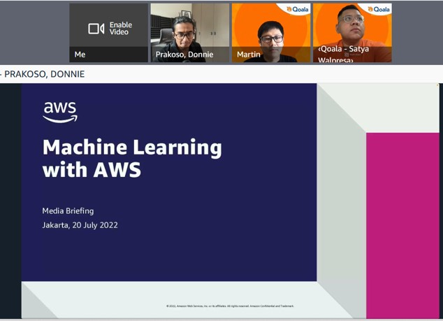 Acara virtual media briefing Machine Learning with AWS