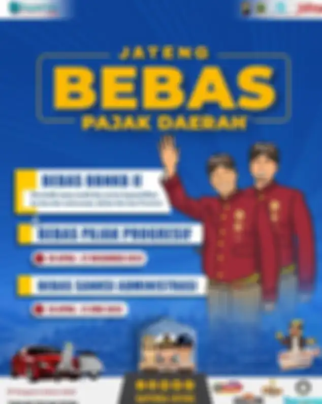 Jateng Bebas Pajak Daerah, program pemutihan pajak kendaraan di Jawa Tengah yang berlaku mulai 26 April 2023.