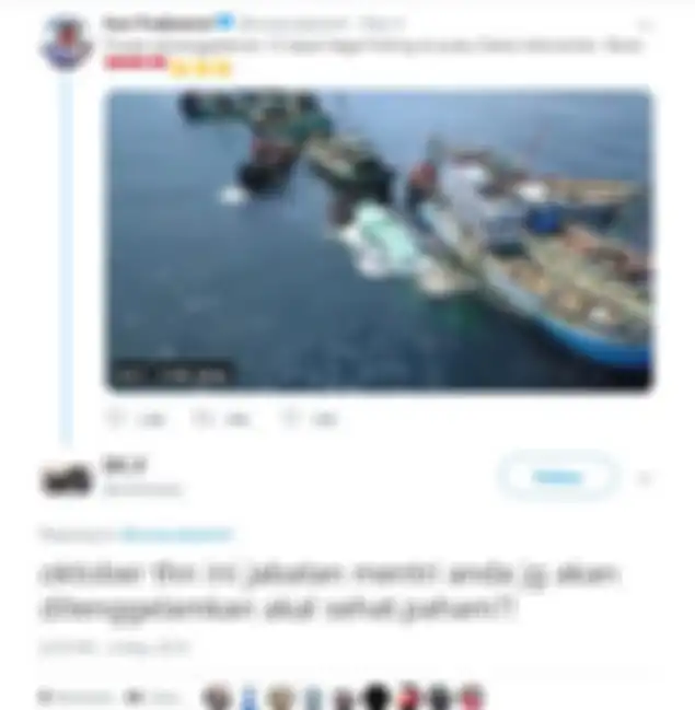 Seorang pengguna Twitter sebut jabatan Menteri Susi akan ditenggelamkan pada bulan Oktober