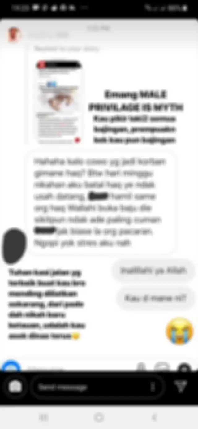 @ehallhaq menjelaskan kisah kegagalan pernikahan temannya. 