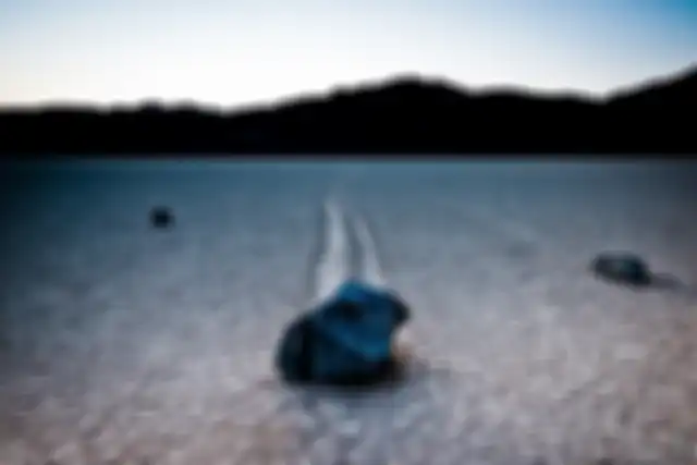 Batuan bergerak di Death Valley.