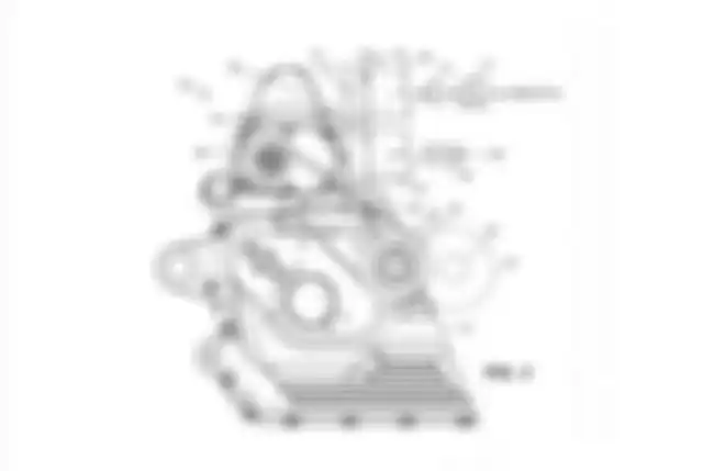 Gambar paten supercharger di mesin V-Twin Harley-Davidson.