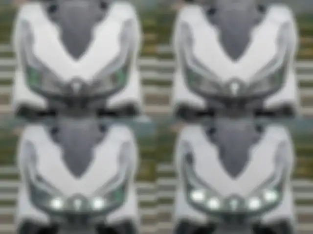 Headlamp Dayang VRS125 mirip Honda Vario namun sudah pakai LED proyektor.