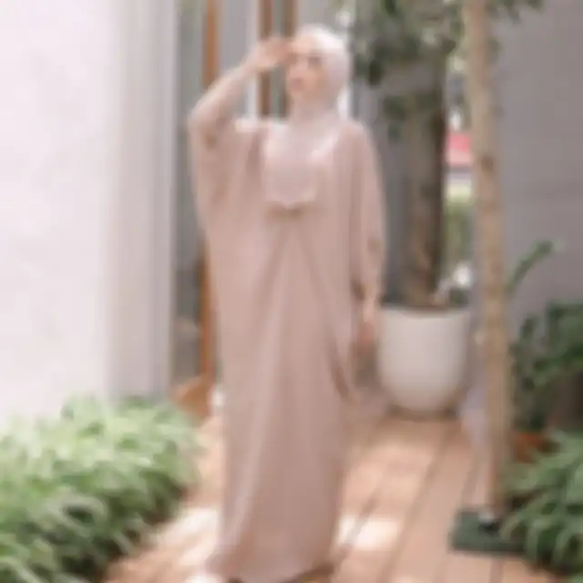 Model kaftan modis warna pastel buat halal bihalal 2022