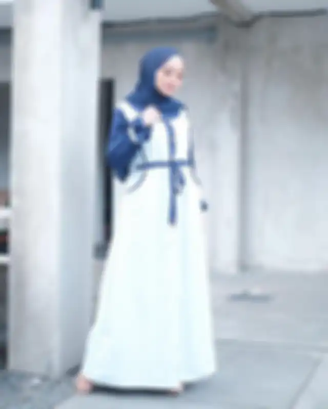 Model gamis putih untuk baju lebaran 2023