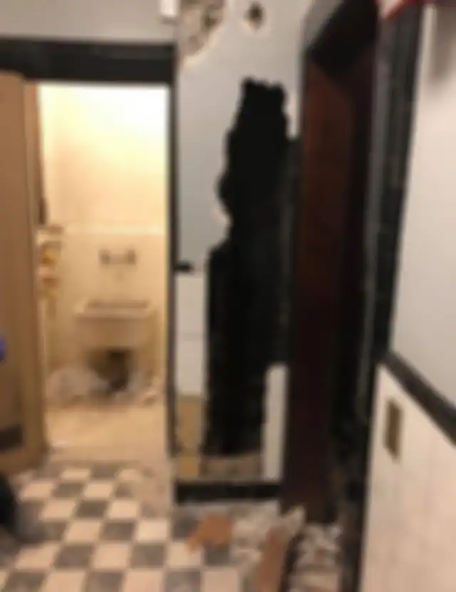 Kondisi toilet setelah dibongkar