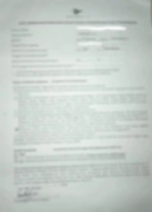 Surat pernyataan dari maskapai penerbangan