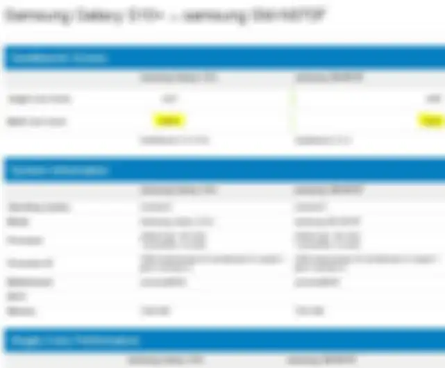 Samsung Galaxy S10+ vs samsung SM-N970F (kode model Galaxy Note 10)