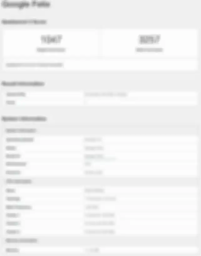 Benchmark Google Felix atau Google Pixel Fold
