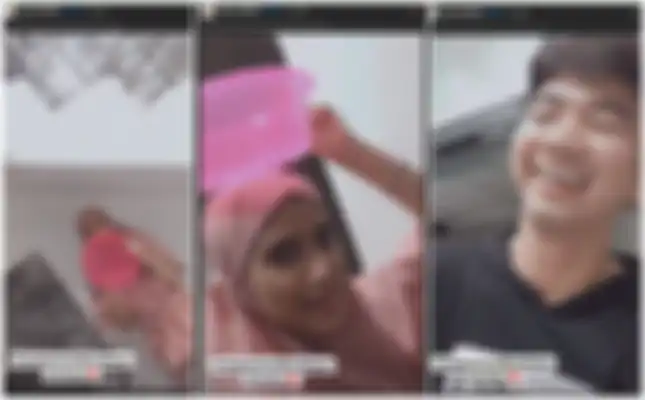 Nadya berjoget-joget saat memasak hingga bikin Rizki DA terbahak