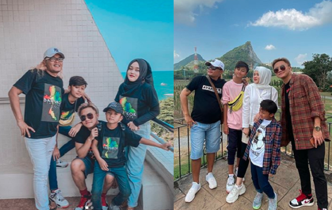 Sule bersama keempat anaknya, Rizky Febrian Adriansyach, Putri Delina Andriyani, Rizwan Adriansyach, dan Ferdinan Ardiansyach.