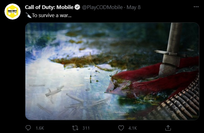 Tweet akun Call of Duty Mobile yang membocorkan map baru
