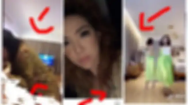 kesamaan antara kamar Gisel dan wanita di video syur (kolase)