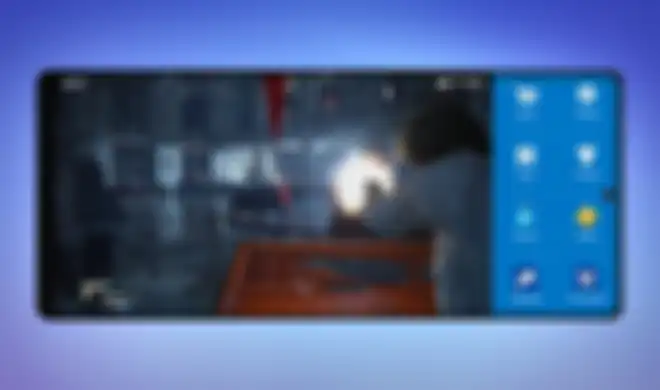 Ilustrasi grafis tombol eksternal pada smartphone ini menggunakan Playstation Remote