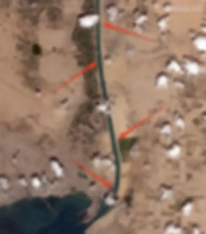 Rute MV Ever Given setelah diselamatkan.