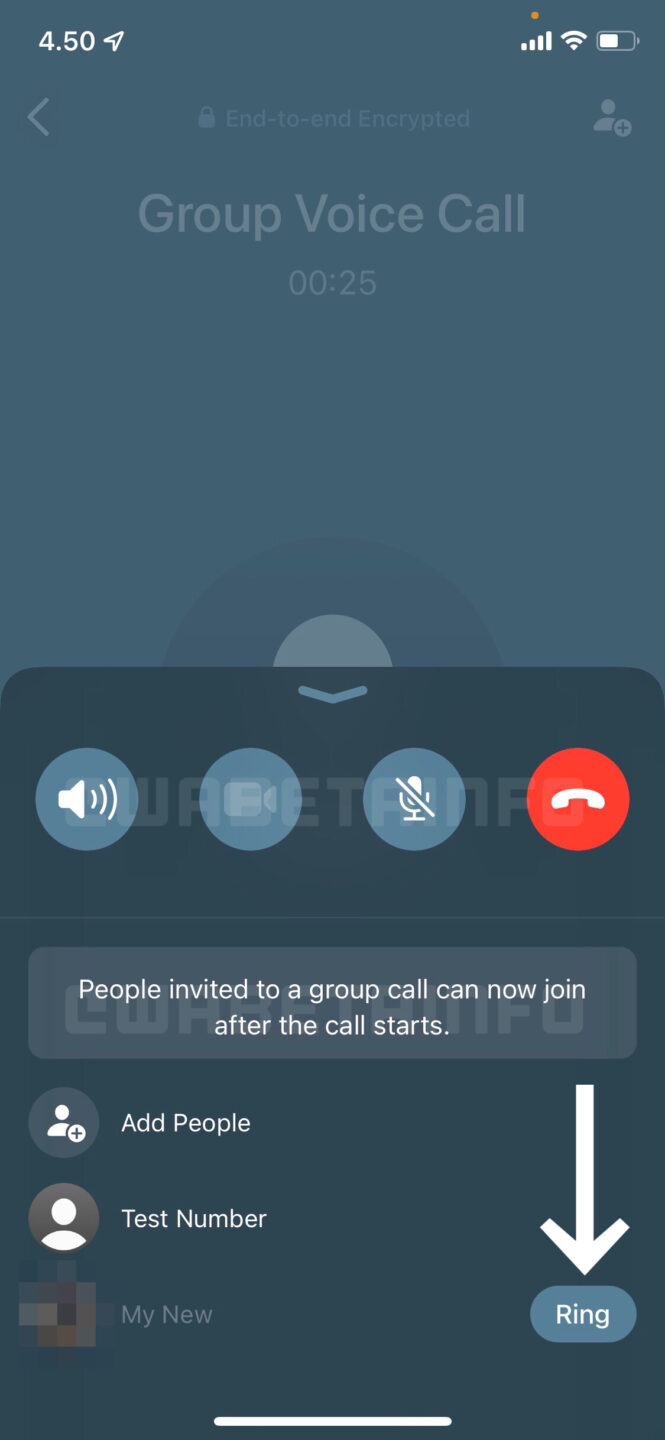 Tampilan baru voice call WhatsApp yang sedang diuji coba.