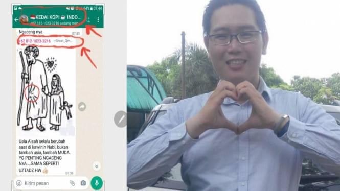 Joseph Suryadi tersangka penodaan agama nekat menyebar chat hina Nabi Muhammad SAW gegara masalah sepele ini di grup WhatsApp.
