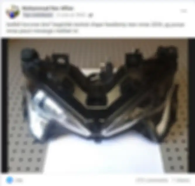 Tangkapan layar postingan headlamp yang diduga motor baru Yamaha NMAX 2024.
