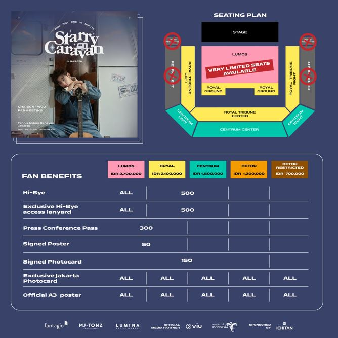 Seat plan dan benefit fan meeting Cha Eunwoo