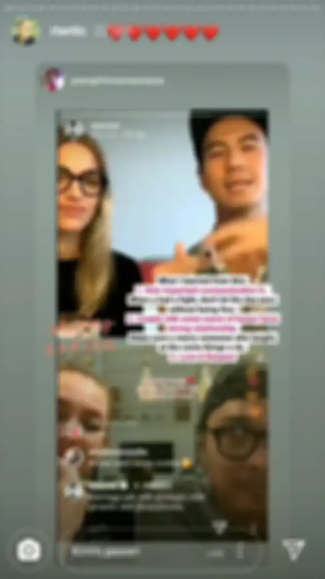 Istri Daniel Mananta muncul di Instagram live bersama Rianti Catwright