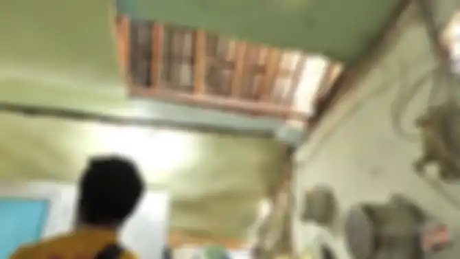 Rumah pak Slamet, supir Baim Wong