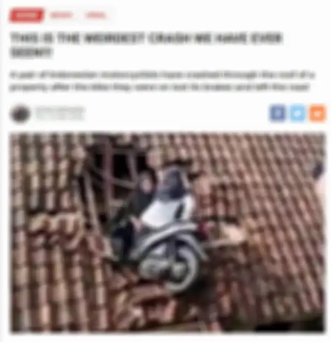 Visordown.com menulis berita tentang cewek Honda Vario nyangkut di atap rumah, Kamis (14/3/2024).