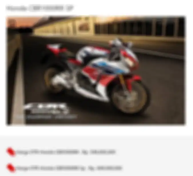 Honda CBR1000RR SP dibanderol Rp 699.000.000 (OTR Jakarta) atau setara 6 unit Daihatsu Ayla