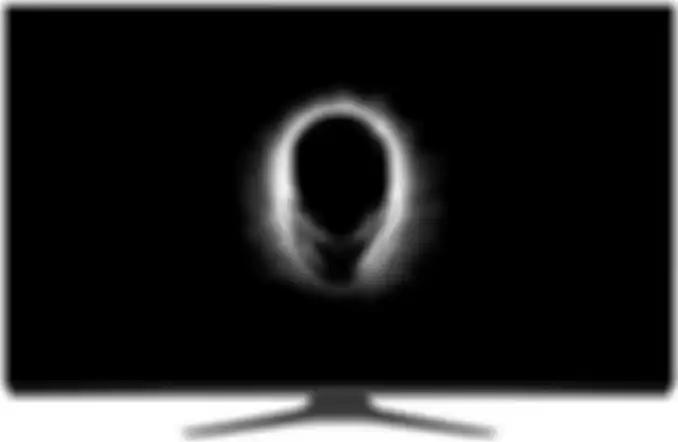 Tampak depan monito Alienware