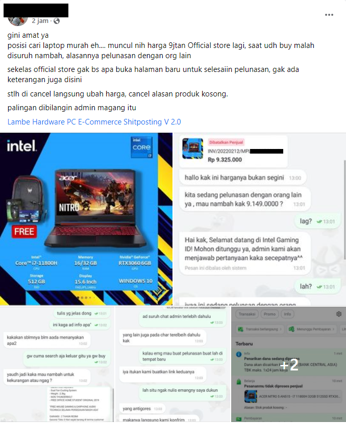 Curhata RL di Facebook pribadinya