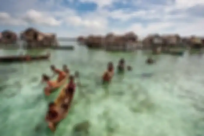 Rumah penduduk suku Bajau 