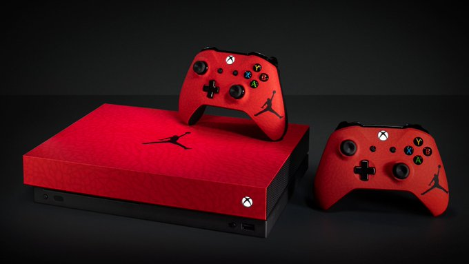 Tampilan dari edisi kolaborasi Xbox Series X dengan AIr Jordan