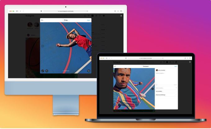 Fitur posting foto dan video lewat Instagram Web