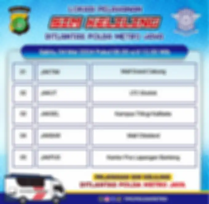 SIM keliling Jakarta Sabtu 4 Mei 2024.