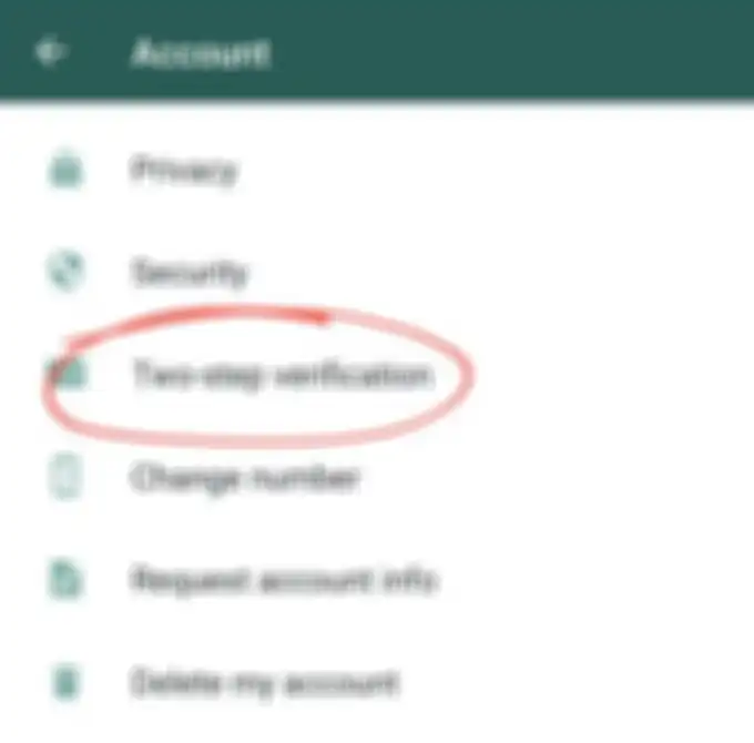 Verifikasi dua arah (Two-step verification) yang ada pada opsi akun (Account) dan pilihan menu pengaturan (Settings)