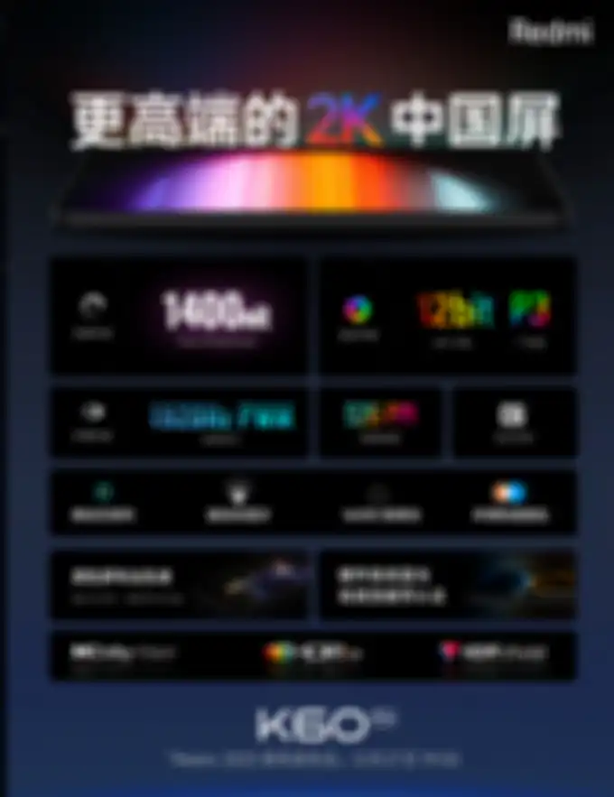 Poster spesifikasi layar Redmi K60 Pro