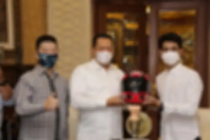 Bambang Soesatyo atau Bamsoet apresiasi pembalap Indonesia, Andi Farid Izdihar alias Andi Gilang.