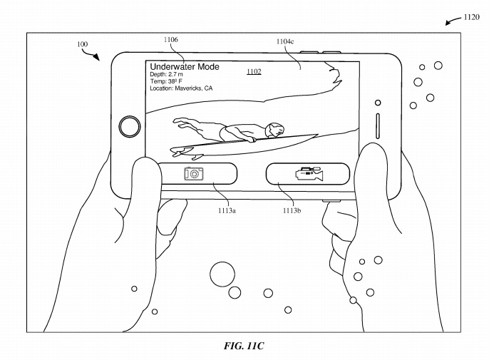 Ilustrasi paten terbaru Apple fitur Underwater Mode