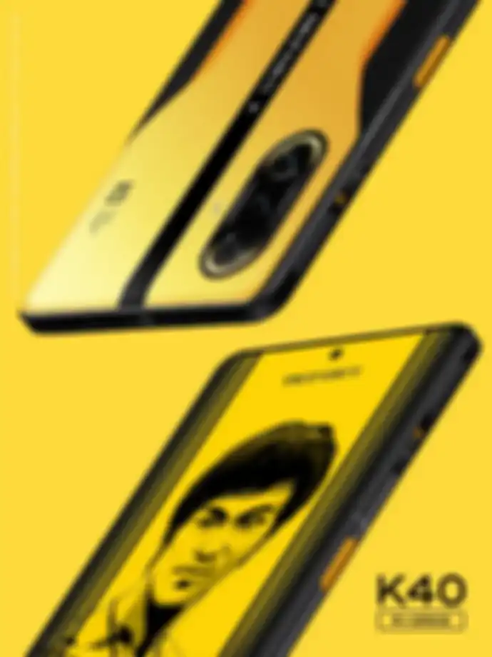 Desain body belakang Redmi K40 Gaming Bruce Lee