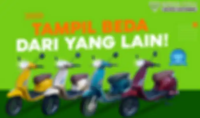 Pilihan warna motor listrik murah Green Tech VP yang dijual Rp 7,5 jutaan.