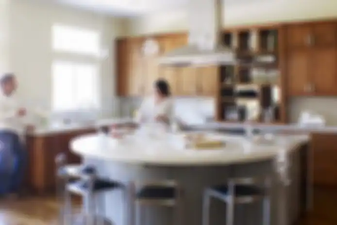 Ilustrasi kitchen island melingkar