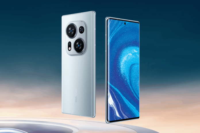 Tampilan depan dan belakang Tecno Phantom X2 versi standar 