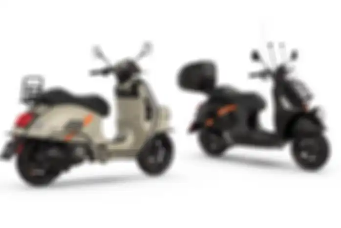 Vespa GTV dilengkapi aksesori touring.