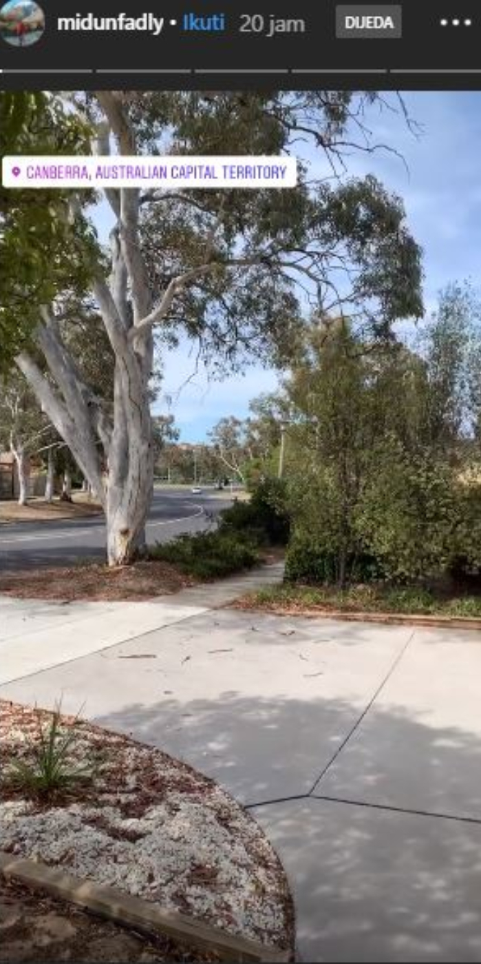 Penampakan halaman rumah Nagita Slavina di Canberra, Australia.