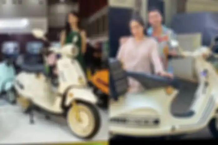Motor murah anti-bensin Ofero Picassio (kiri), Vespa 946 Christian Dior milik Raffi Ahmad dan Nagita Slavina (kanan).