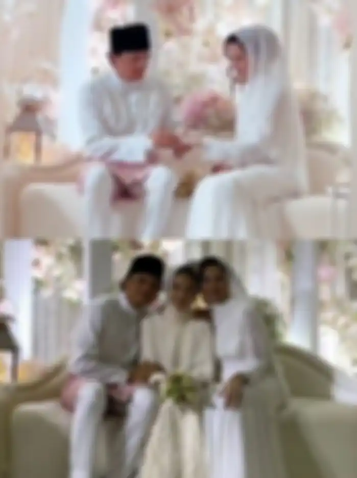 Potret kebahagiaan Engku Emran dan Noor Nabila.